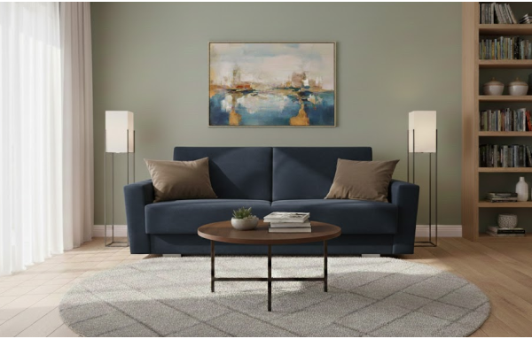 Wersalka Magda fancy 79 na sprężynach z funkcją spania i pojemnikiem